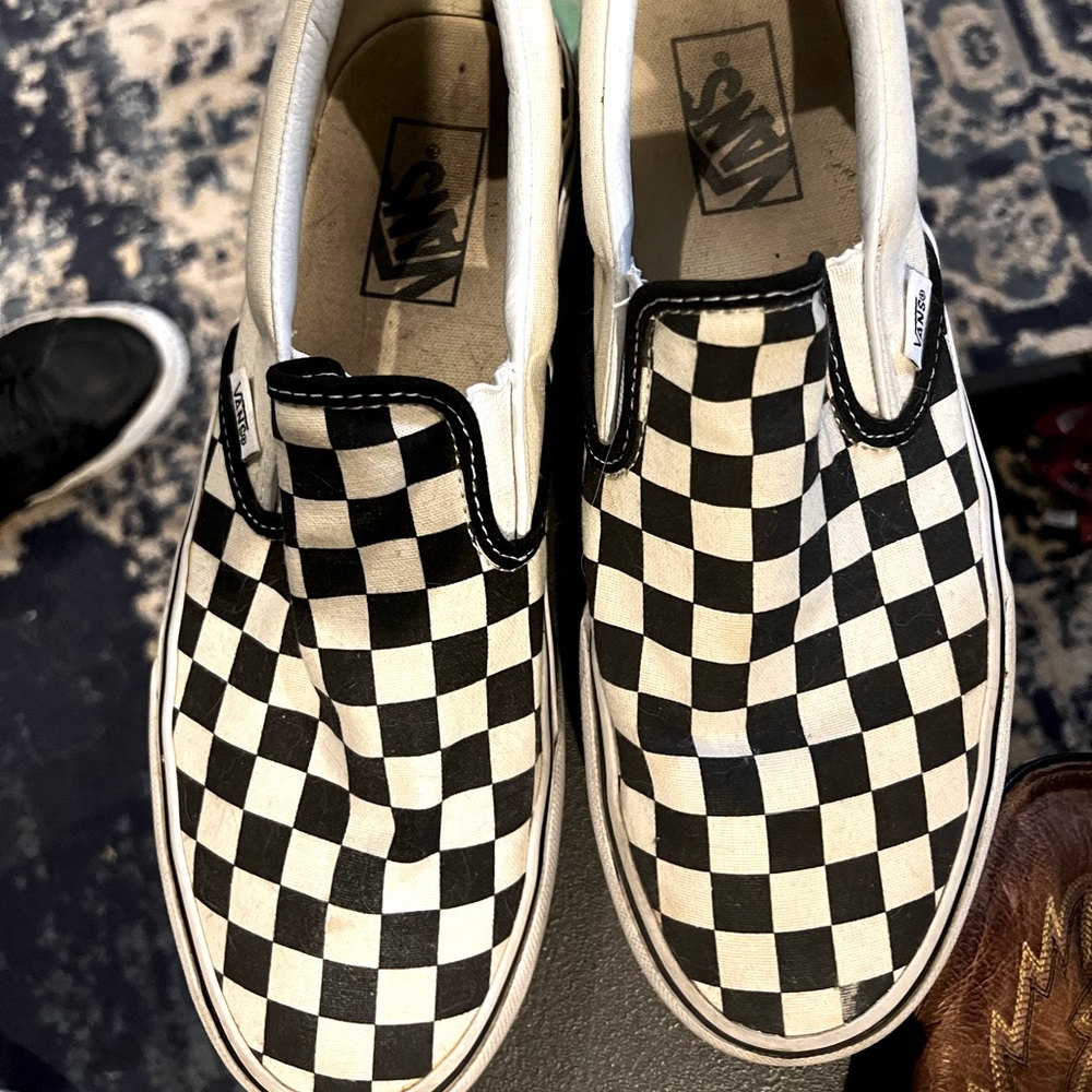 Popular Black and White Checkered Vans, Slip Ons